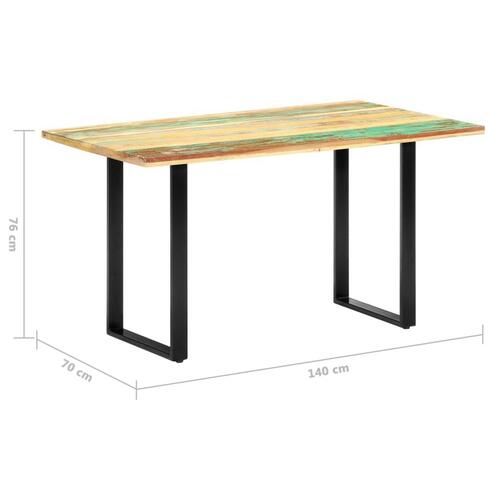 Spisebord 140x70x76 cm massivt genanvendt træ