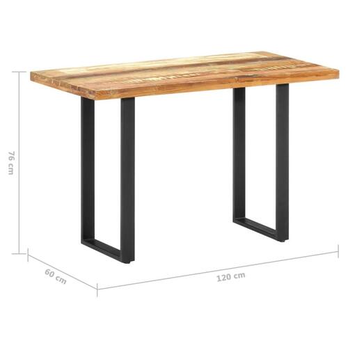 Spisebord 120x60x76 cm massivt genanvendt træ