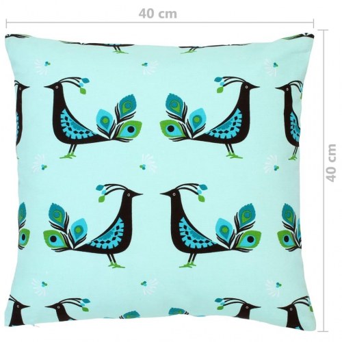 Puder 2 stk. med print 40x40 cm bomuld flerfarvet