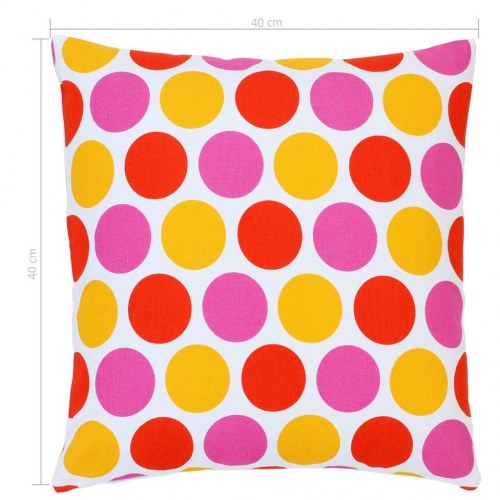 Puder 2 stk. med print 40x40 cm bomuld flerfarvet