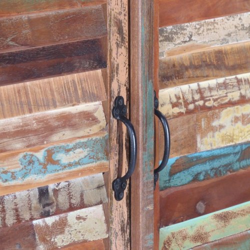 Klædeskab 90x50x180 cm massivt genbrugstræ