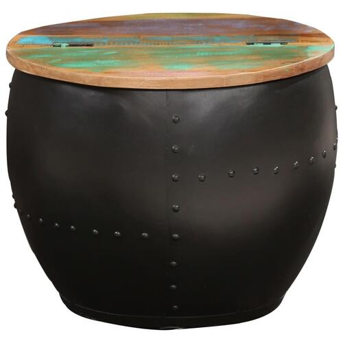 Sofabord 53x43 cm massivt genbrugstræ