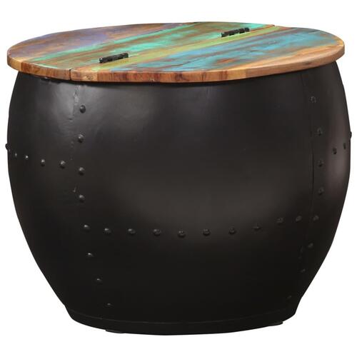 Sofabord 53x43 cm massivt genbrugstræ