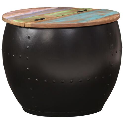 Sofabord 53x43 cm massivt genbrugstræ