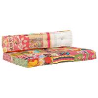 Hynde til pallesofa stof patchwork flerfarvet