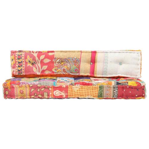 Hynde til pallesofa stof patchwork flerfarvet