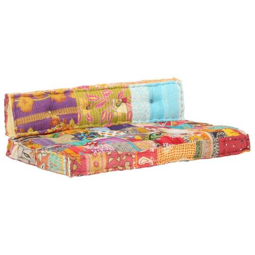 Hynde til pallesofa stof patchwork flerfarvet