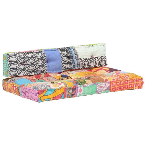 Hynde til pallesofa stof patchwork flerfarvet