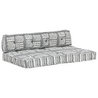 Hynde til pallesofa stof patchwork grå