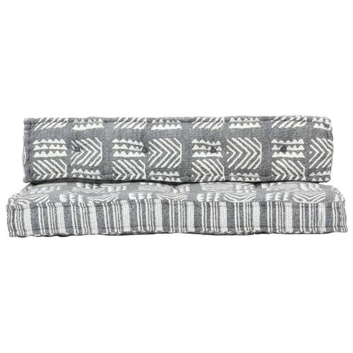 Hynde til pallesofa stof patchwork grå