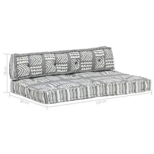 Hynde til pallesofa stof patchwork grå