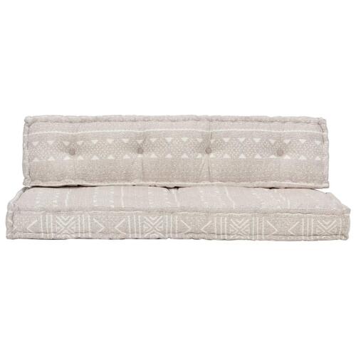 Hynde til pallesofa stof patchwork lysebrun