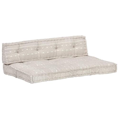 Hynde til pallesofa stof patchwork lysebrun