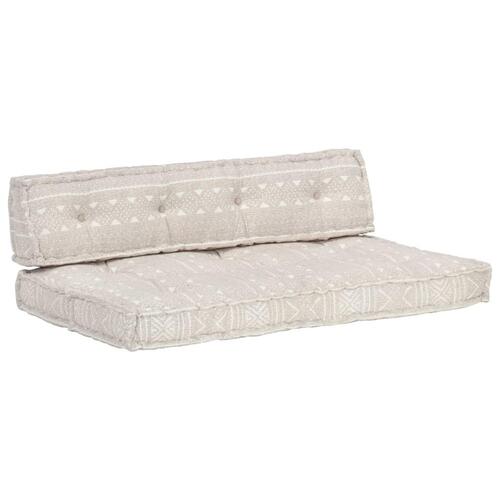 Hynde til pallesofa stof patchwork lysebrun