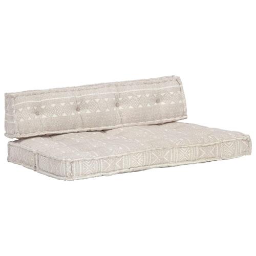 Hynde til pallesofa stof patchwork lysebrun