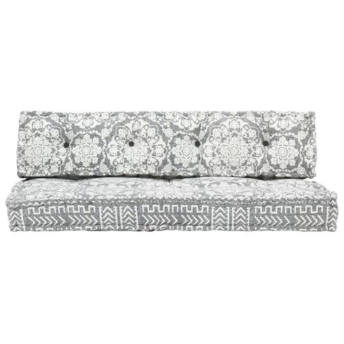 Hynde til pallesofa stof patchwork lysegrå