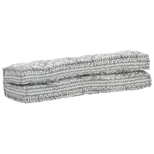 Hynde til pallesofa stof patchwork lysegrå