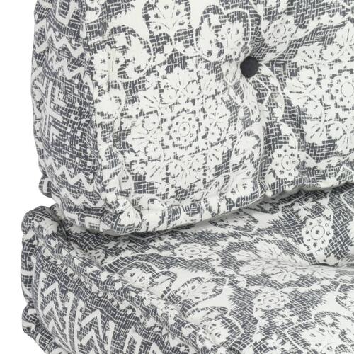 Hynde til pallesofa stof patchwork lysegrå