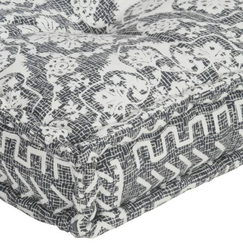 Hynde til pallesofa stof patchwork lysegrå