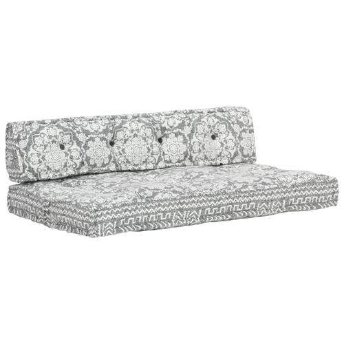 Hynde til pallesofa stof patchwork lysegrå
