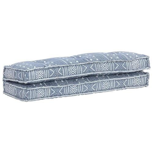 Hynde til pallesofa stof patchwork indigo