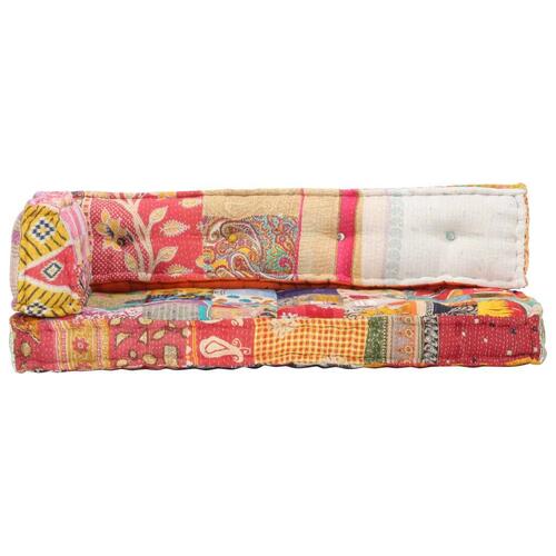 Hynde til pallesofa stof patchwork flerfarvet