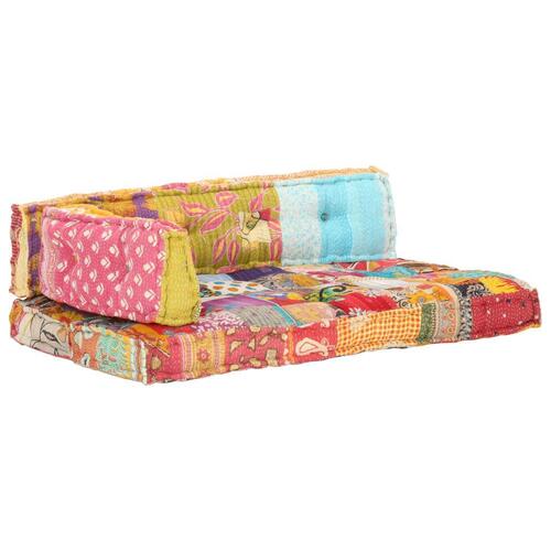 Hynde til pallesofa stof patchwork flerfarvet