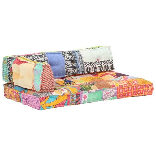 Hynde til pallesofa stof patchwork flerfarvet