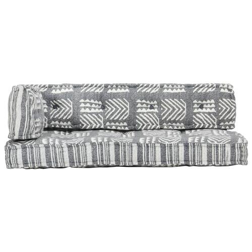 Hynde til pallesofa stof patchwork grå