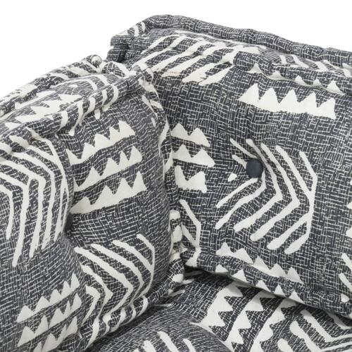 Hynde til pallesofa stof patchwork grå