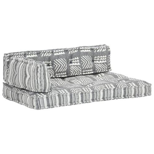 Hynde til pallesofa stof patchwork grå