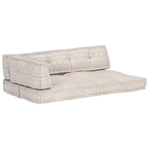 Hynde til pallesofa stof patchwork lysebrun