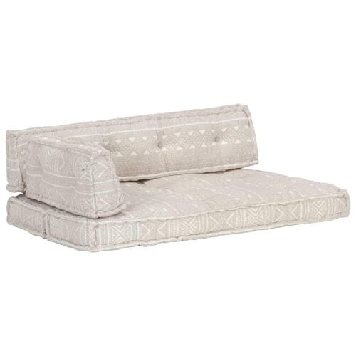 Hynde til pallesofa stof patchwork lysebrun