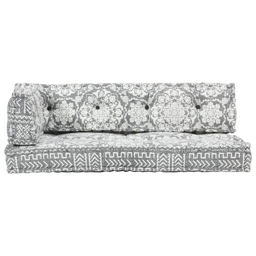 Hynde til pallesofa stof patchwork lysegrå