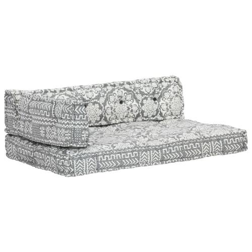 Hynde til pallesofa stof patchwork lysegrå