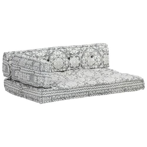 Hynde til pallesofa stof patchwork lysegrå
