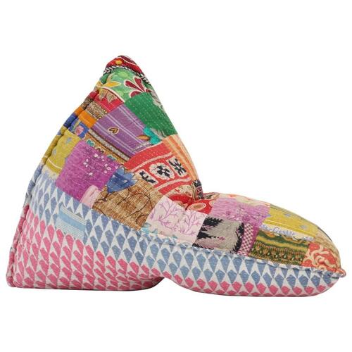 Sækkestol stof patchwork flerfarvet