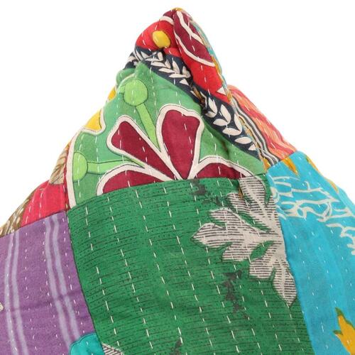 Sækkestol stof patchwork flerfarvet