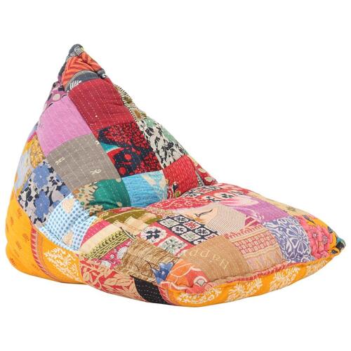 Sækkestol stof patchwork flerfarvet