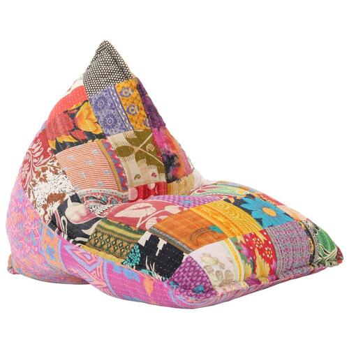 Sækkestol stof patchwork flerfarvet