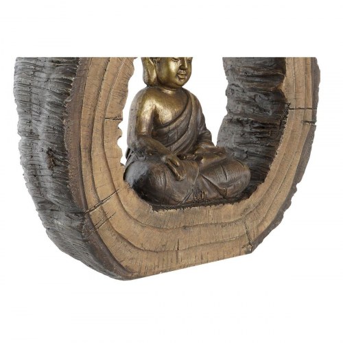 Dekoration Buddha figur sæt 2 stk - 40 × 13 × 40 cm gylden/brun