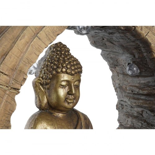 Dekoration Buddha figur sæt 2 stk - 40 × 13 × 40 cm gylden/brun