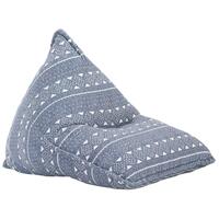 Sækkestol stof patchwork indigo