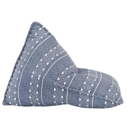 Sækkestol stof patchwork indigo