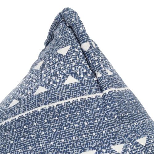 Sækkestol stof patchwork indigo