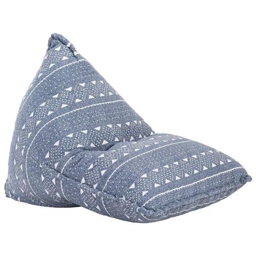 Sækkestol stof patchwork indigo
