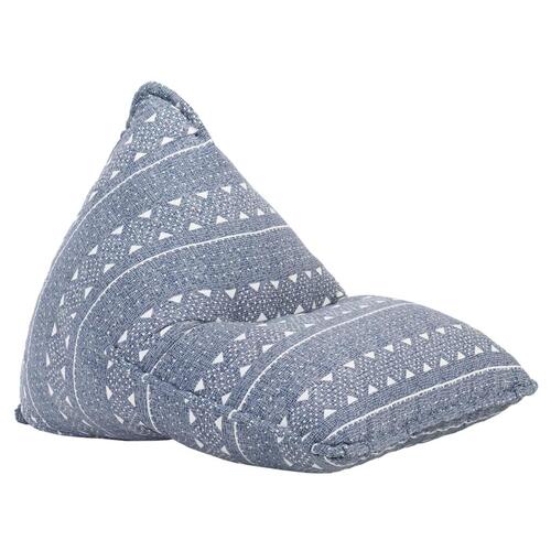 Sækkestol stof patchwork indigo