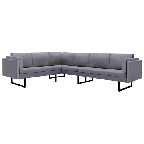 Hjørnesofa stof lysegrå