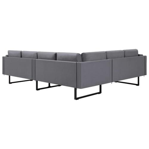Hjørnesofa stof lysegrå