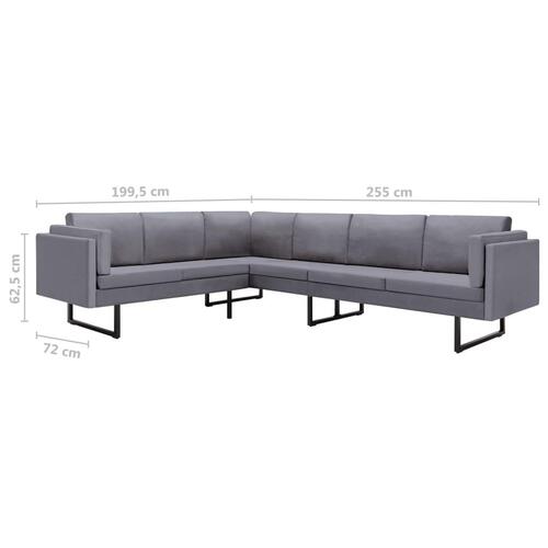 Hjørnesofa stof lysegrå
